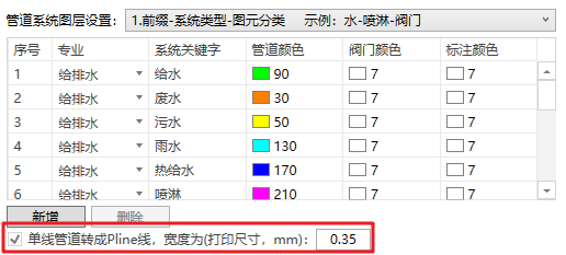 管道单线转换为指定宽度Pline线1